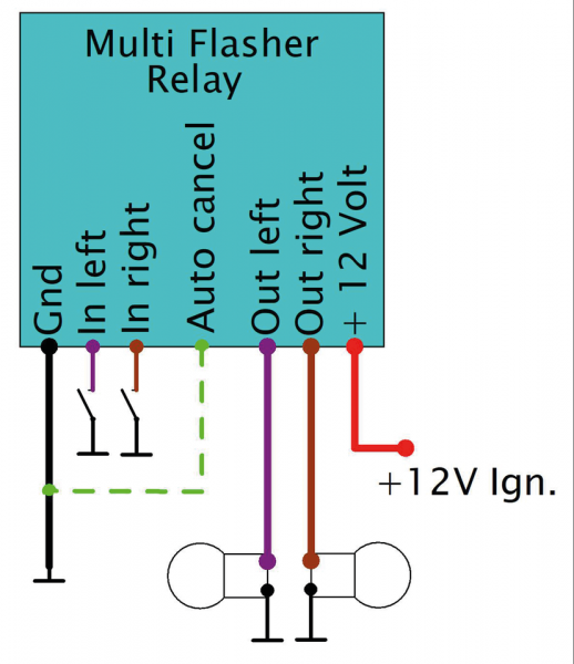 MINI ELEKTRONIC TURN SIGNAL FLASHER